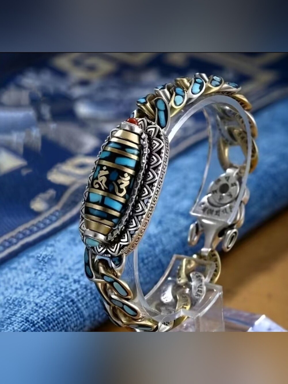 New Fashion High-end Lapis Lazuli Six Character Spell Nine Eye Bead Bracelet